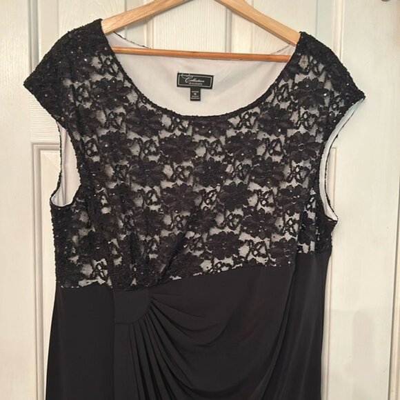 Dress Barn‎ Collection Black Faux Wrap dress Size 18W - Picture 1 of 9